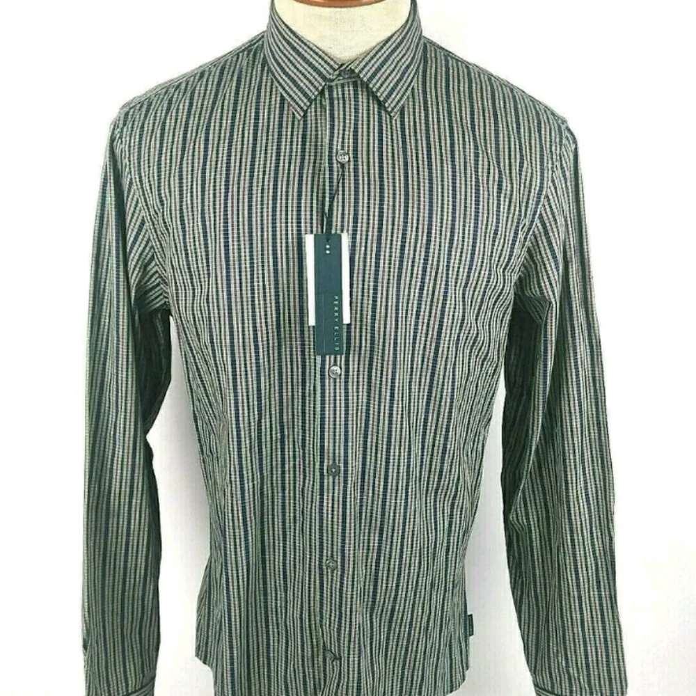 Perry Ellis Slim Fit Button Up Shirt Large